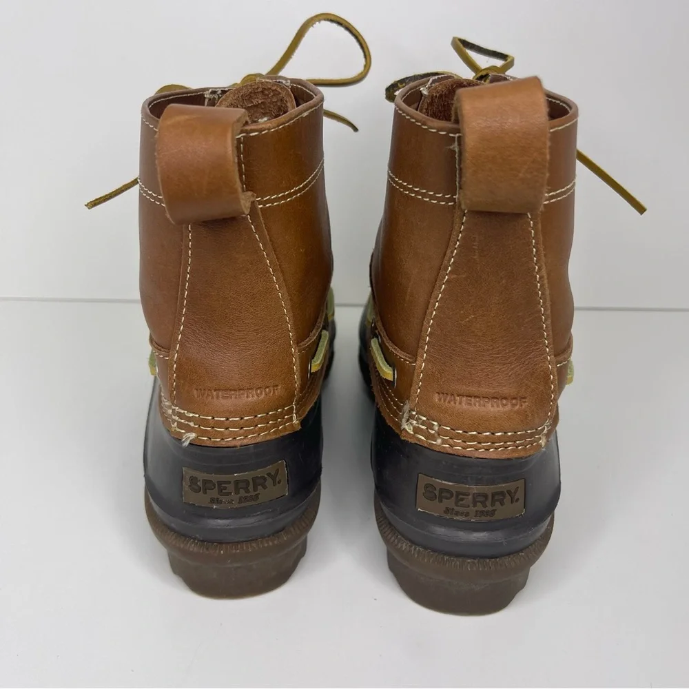 Sperry Men's 8 Brown Leather Decoy Duck Boots Winter Weather‎ Gorpcore Outdoor